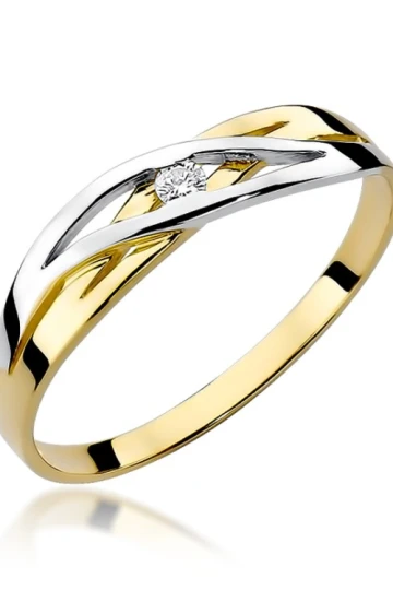 Złoty pierścionek z cyrkonią obietnice