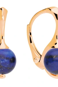 Kom-bizuteria - Złote kolczyki z naturalnym niebieskim kamieniem lapis lazuli, złoto 333, lapis lazuli naturalny