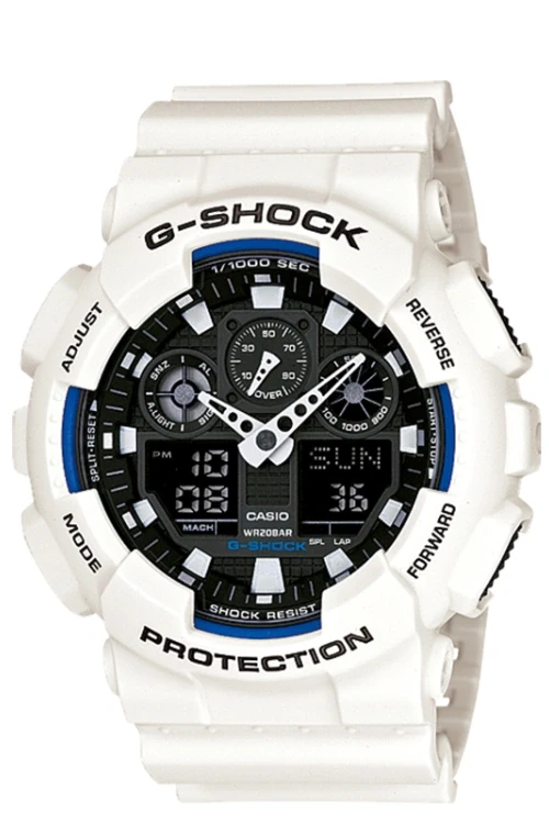 Casio g-shock g-classic ga-100b-7aer zegarek biały