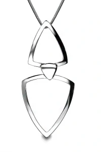 Gemma-bizuteria - Długie kolczyki srebrne k549 geo wzór
