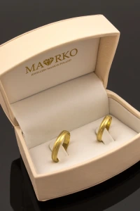 Marko - Wąskie obrączki matowane złoto MARKO