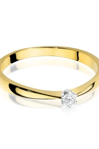 Marko - Złoty pierścionek zaręczynowy brylant klasyka