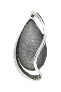 Gemma-bizuteria - Klipsy srebrne z brokatowym kamieniem k438
