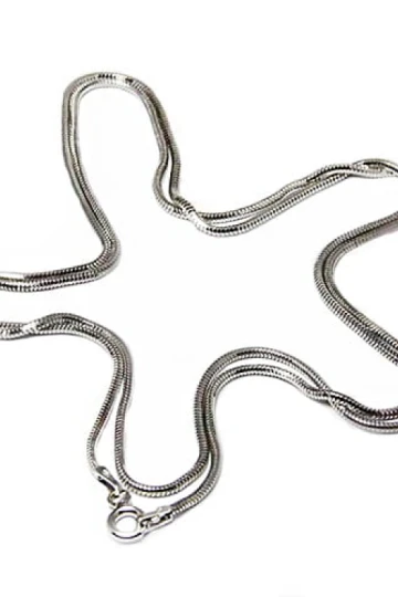 łańcuszek srebrny 40cm 1,4mm nabłyszczana linka żmijka