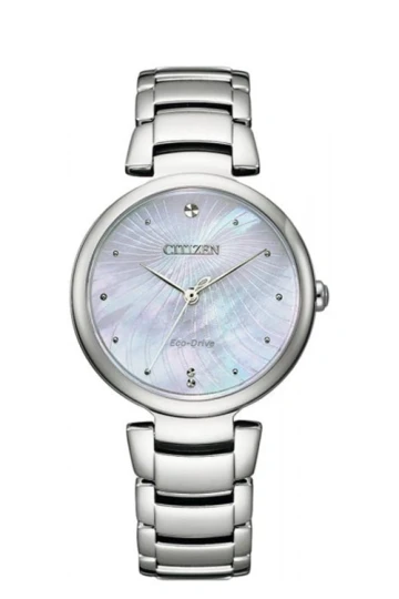 Citizen em0850-80d zegarek damski na stalowej bransolecie