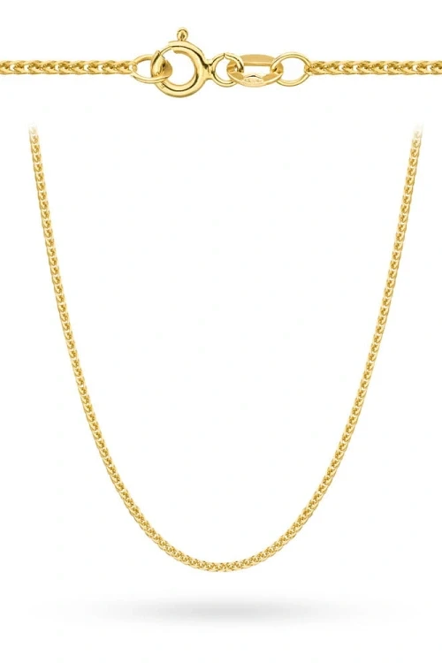 łańcuszek złoty pr. 585 - splot lisi ogon 50 cm
