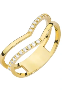 Marko - Złoty podwójny pierścionek v 333 soledo