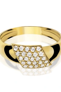 Marko - Złoty pierścionek wysadzany cyrkoniami 585 soledo