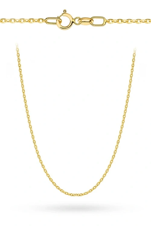 łańcuszek złoty - splot rolo diamentowany 60 cm