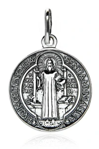 Gemma-bizuteria - Gemma wisiorek święty benedykt srebro 925