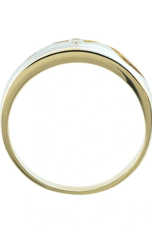 Nacinany złoty pierścionek pr. 333 z falą obrączka 3.1302