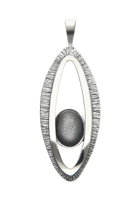 Gemma-bizuteria - Kolczyki ze srebrzystym kamieniem srebro 925 k607