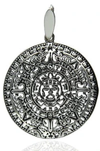 Gemma-bizuteria - Gemma talizman ażurowy kalendarz wieczności aztecki srebro 925